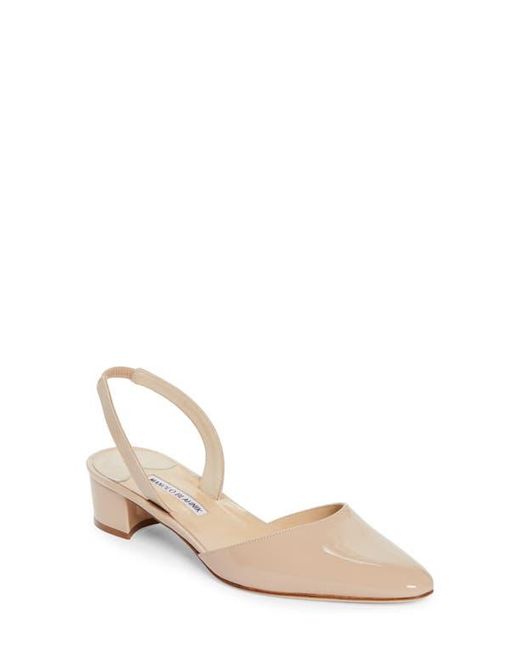 Manolo Blahnik Natural Aspro Slingback Pump