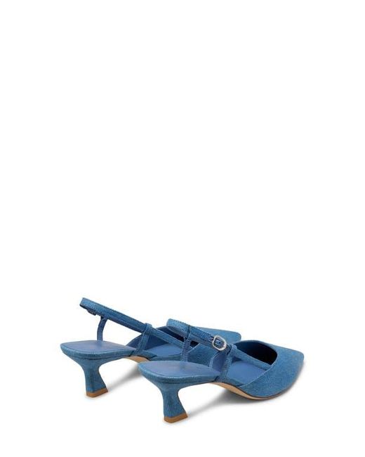 Stuart Weitzman Blue Vinnie 50 Slingback Pump
