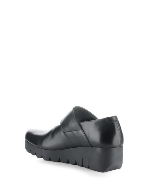 Fly London Black Vari Mary Jane Platform Wedge Pump