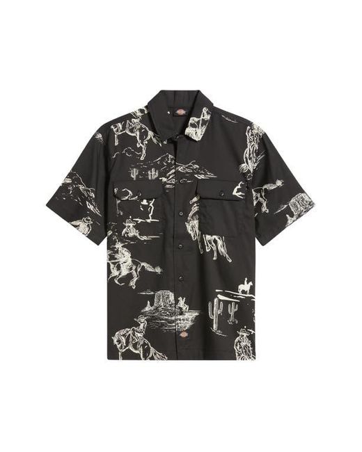Dickies Black Savage Work Button-Up Shirt for men