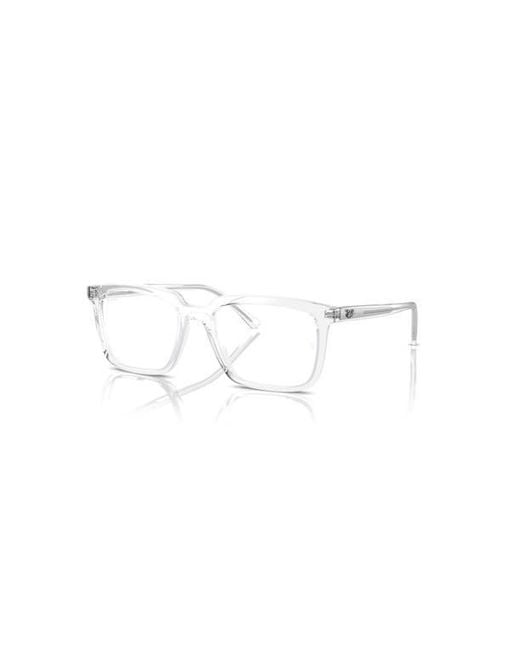 Ray-Ban White 52Mm Rectangle Optical Glasses