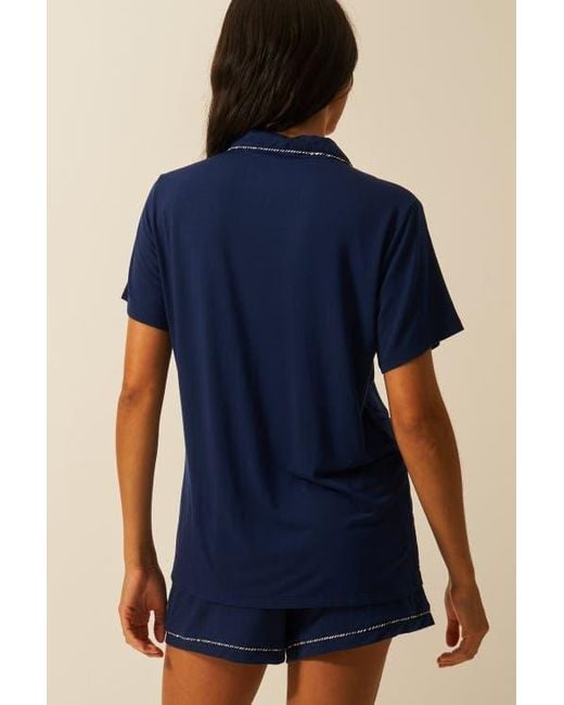 Stripe & Stare Blue Short Pyjama Set