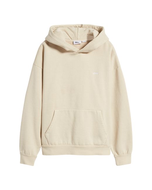 Obey White Lowercase Pigment Hoodie for men