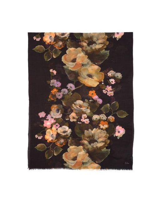 Echo Black Painted Floral Wrap
