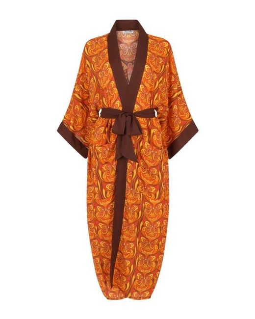 Henelle Orange Duster Robe