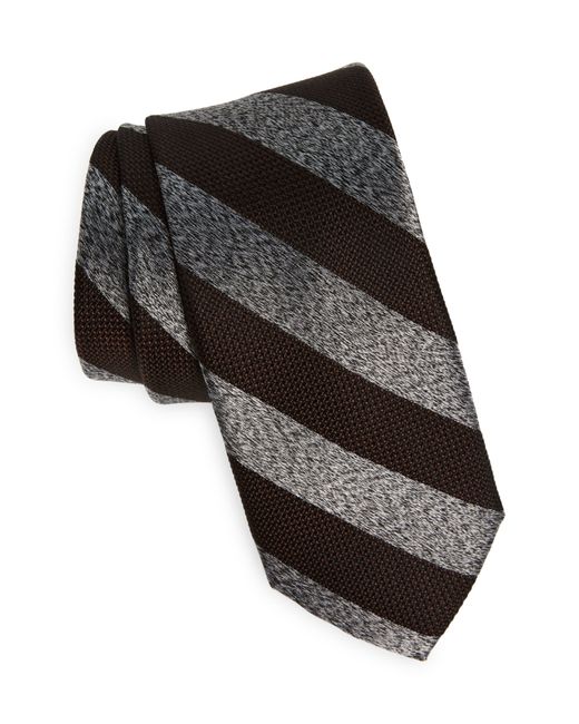 Nordstrom Black Mora Stripe Silk Tie for men
