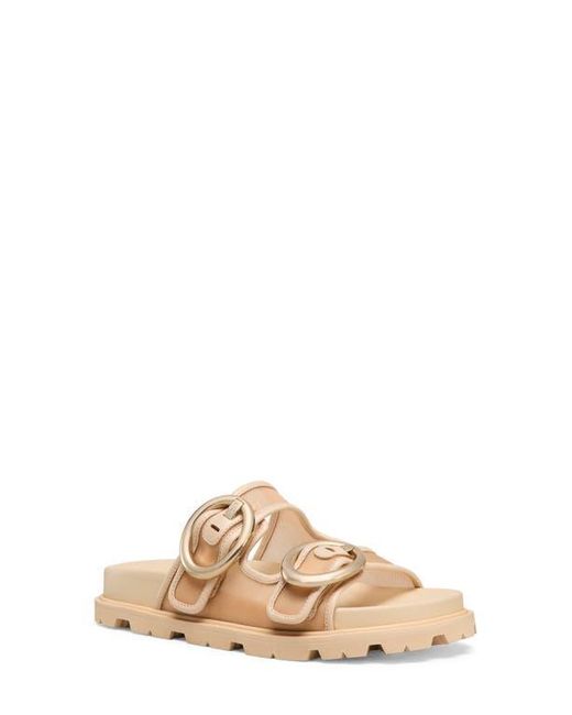 Stuart Weitzman Natural Benni Two-Strap Sandal