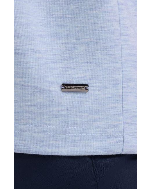 Bugatchi Blue Soft Touch Quarter Zip Pullover for men