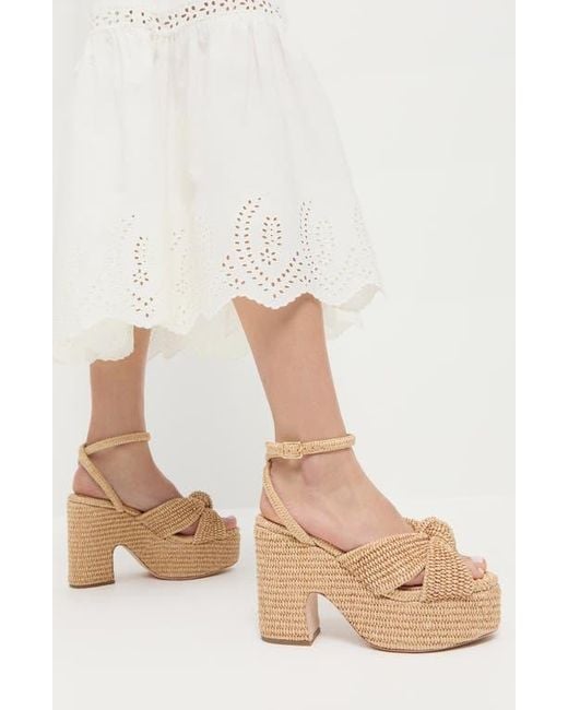 Loeffler Randall Metallic Liza Ankle Strap Platform Sandal
