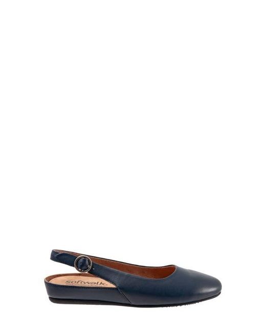 Softwalk® Blue Sandy Slingback Flat