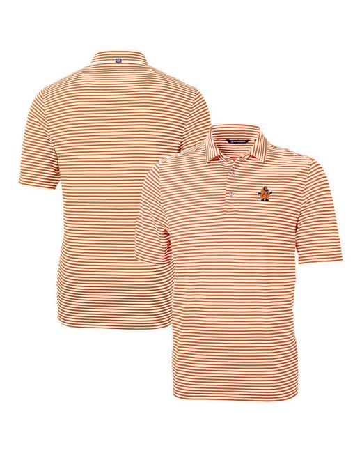 Cutter & Buck Orange Syracuse Vault Drytec Virtue Eco Pique Stripe Recycled Polo At Nordstrom for men