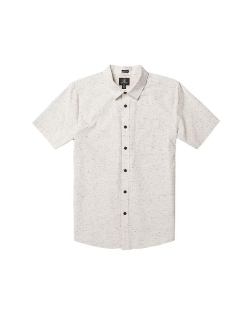 Volcom White Date Knight Short Sleeve Button-up Shirt for men