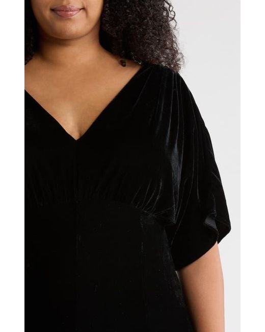 Chelsea28 Velvet V-Neck Maxi Dress in Black | Lyst Chelsea28 Velvet V-Neck Maxi Dress in Black | Lyst