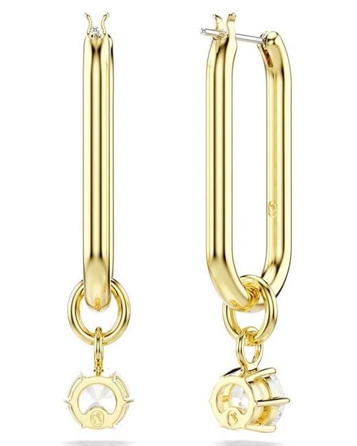 Swarovski Metallic Constella Crystal Hoop Earrings