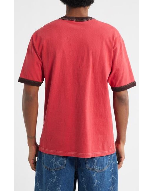 Vans Flame Face Embroidered Ringer T-Shirt for men