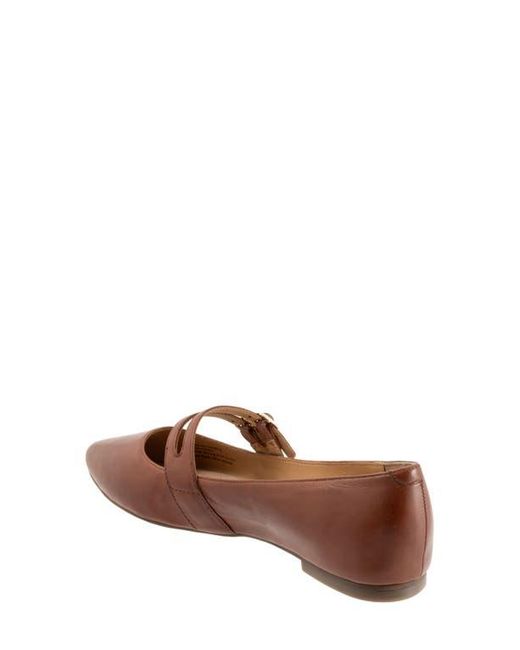 Trotters Brown Emerald Pointed Toe Mary Jane Flat