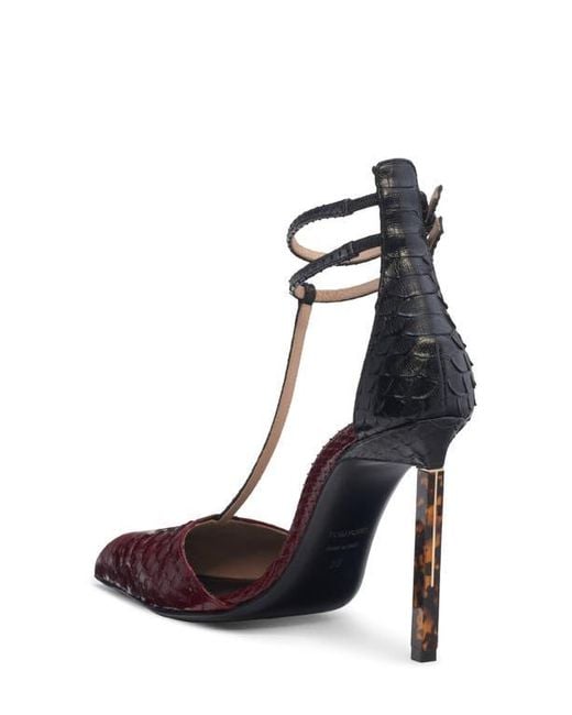 Tom Ford Red T-Strap Pump