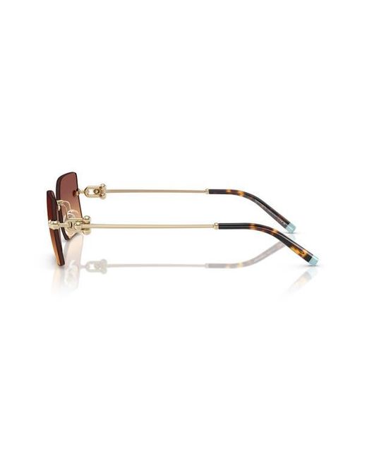 Tiffany & Co Brown 59Mm Gradient Rectangular Sunglasses