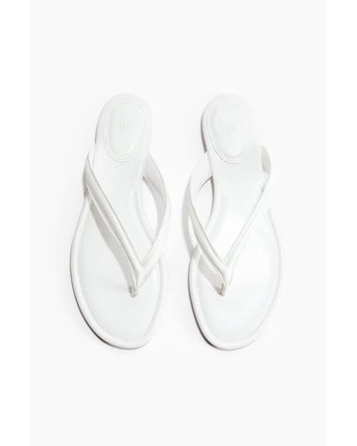 H&M White Flip-Flops