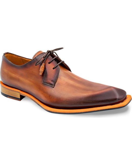 Bowery Calfskin/Deerskin Navy Multi Derby | Mezlan of Spain Dress Shoes for Men