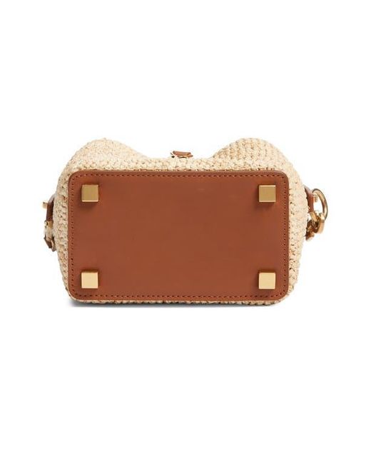 Saint Laurent Natural Mini Le 37 Raffia Bucket Bag