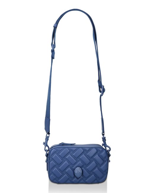 Kurt Geiger Blue Small Kensington Drench Quilted Leather Camera Bag