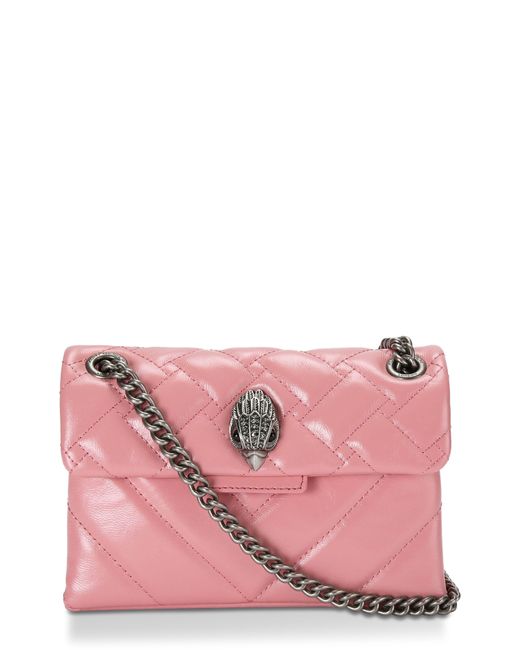 Kurt Geiger Mini Kensington Quilted Leather Crossbody Bag in Pink | Lyst