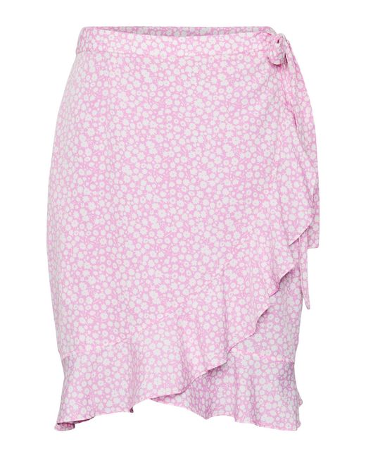 Vero Moda Henna Wrap Skirt in Pink Lyst