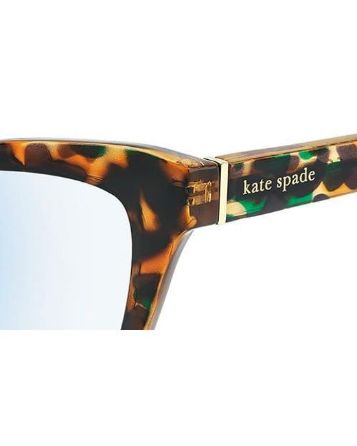 Kate Spade Blue Gracelyn 54Mm Light Blocking Rectangular Reading Glasses