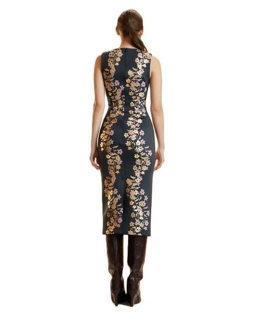 Cynthia Rowley Black Sleeveless Bonded Midi Dress