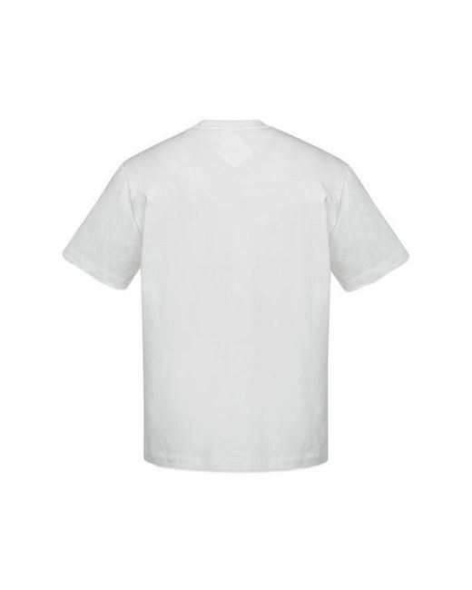 MCM White Monogram Patch Pocket T-Shirt for men