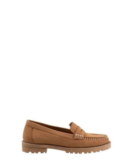 Trotters Brown Francey Lug Sole Penny Loafer