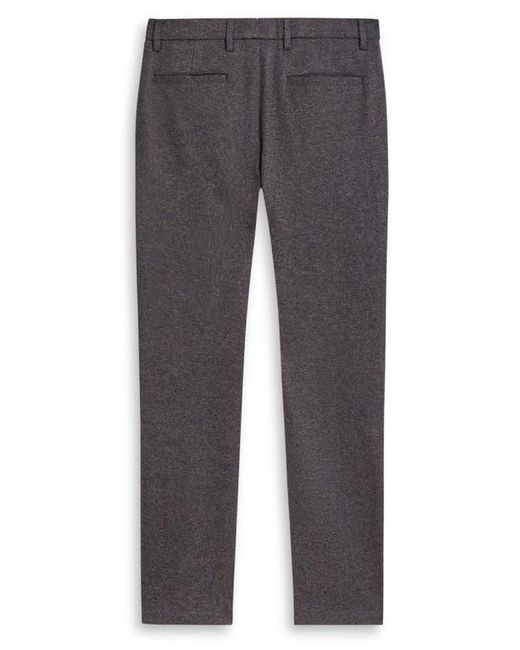 Bugatchi Blue Flat Front Wool & Cotton Blend Chino Pants for men