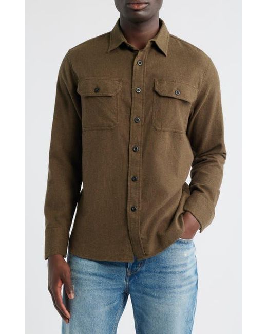 Pendleton Brown Burnside Solid Flannel Button-Up Shirt for men