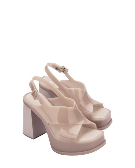 Melissa Pink Dance Slingback Platform Sandal