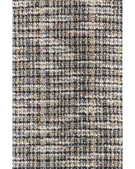 Lyssé Gray Collarless Stretch Tweed Jacket