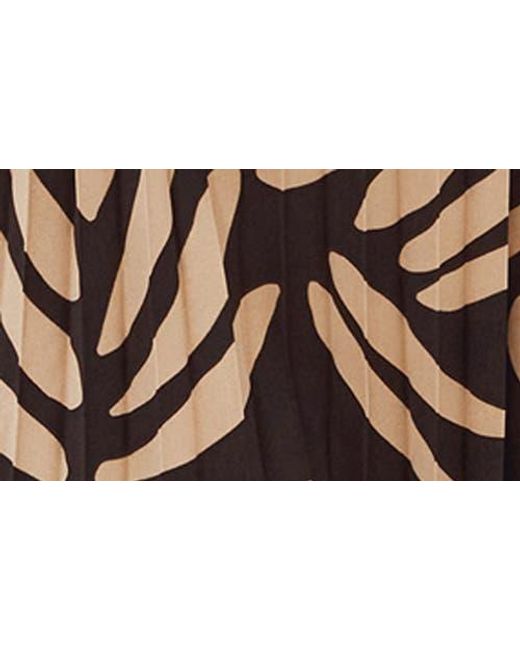 City Chic Brown Tatum Pleated Tie Waist Dress