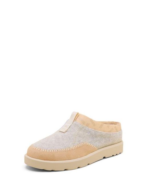 Sorel White Byways Faux Fur Lined Mule Slipper