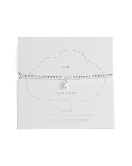 Estella Bartlett White Sienna Kiss Beaded Stretch Bracelet