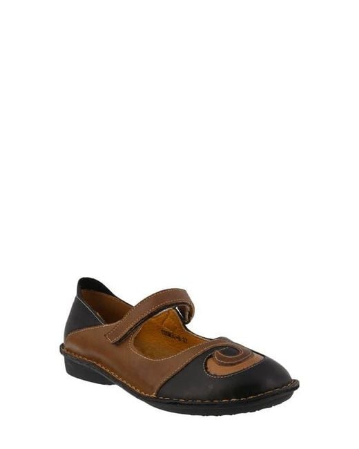 Spring Step Brown Cosmic Mary Jane Flat