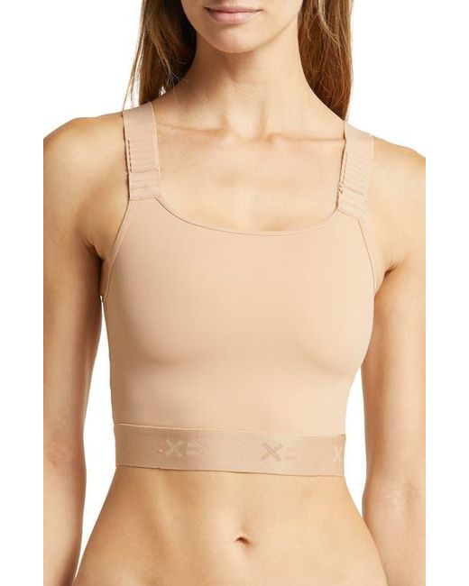 TOMBOYX Natural Adjustable Compression Crop Top
