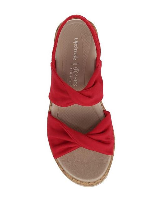 Bzees Red Riley Slingback Wedge