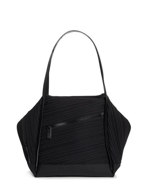 Pleats Please Issey Miyake Black Bias Pleated Handbag