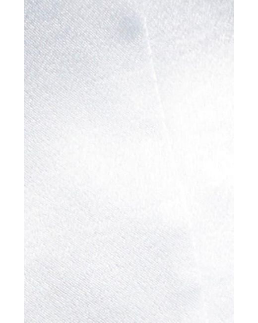 Cinq À Sept White Cheyenne Hammered Satin Scrunch Sleeve Jacket