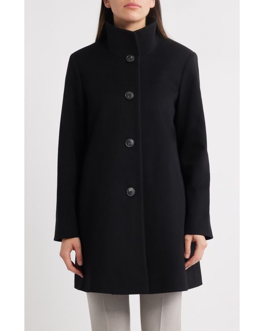 Fleurette Black Grace Stand Collar Wool Coat (Nordstrom Exclusive)
