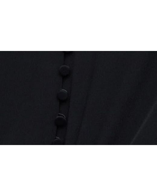 AllSaints Black Stella Button-up Blouse