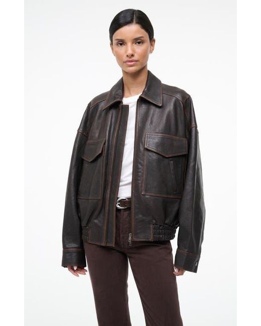Staud Black Eugene Leather Jacket