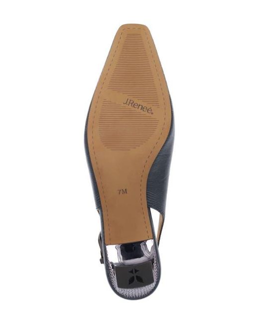 J. Reneé Blue Hadyn Lizard Embossed Slingback Pump