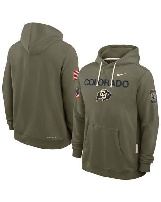 Nike Green Colorado Buffaloes 2025 Military Appreciation Dri-Fit Hoodie for men