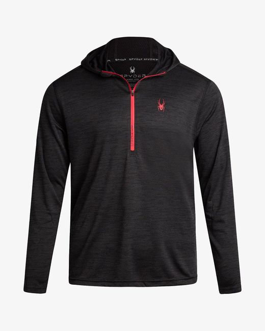 Spyder Black Knit Half Zip for men